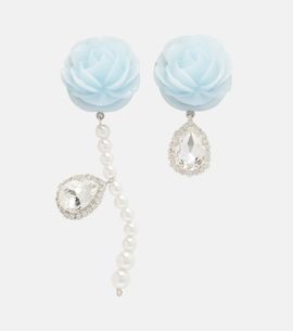 Magda Butrym Magda Butrym Rose embellished drop earrings