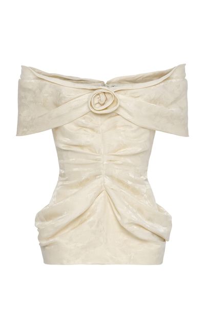 Magda Butrym Magda Butrym RoseDetailed LinenSilk Top
