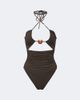 Magda Butrym Magda Butrym Ruched halterneck swimsuit - 1