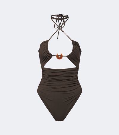 Magda Butrym Magda Butrym Ruched halterneck swimsuit