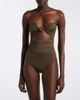 Magda Butrym Magda Butrym Ruched halterneck swimsuit - 2