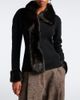 Magda Butrym Magda Butrym Shearling-trimmed wool and cashmere cardigan - 2