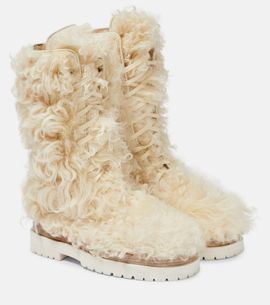 Magda Butrym Magda Butrym Shearling lace-up boots
