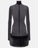 Magda Butrym Magda Butrym Sheer faux fur-trimmed minidress - 1