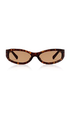 Magda Butrym Magda Butrym Tortoise Brown Slim Sunglasses