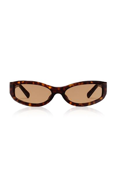 Magda Butrym Magda Butrym Tortoise Brown Slim Sunglasses