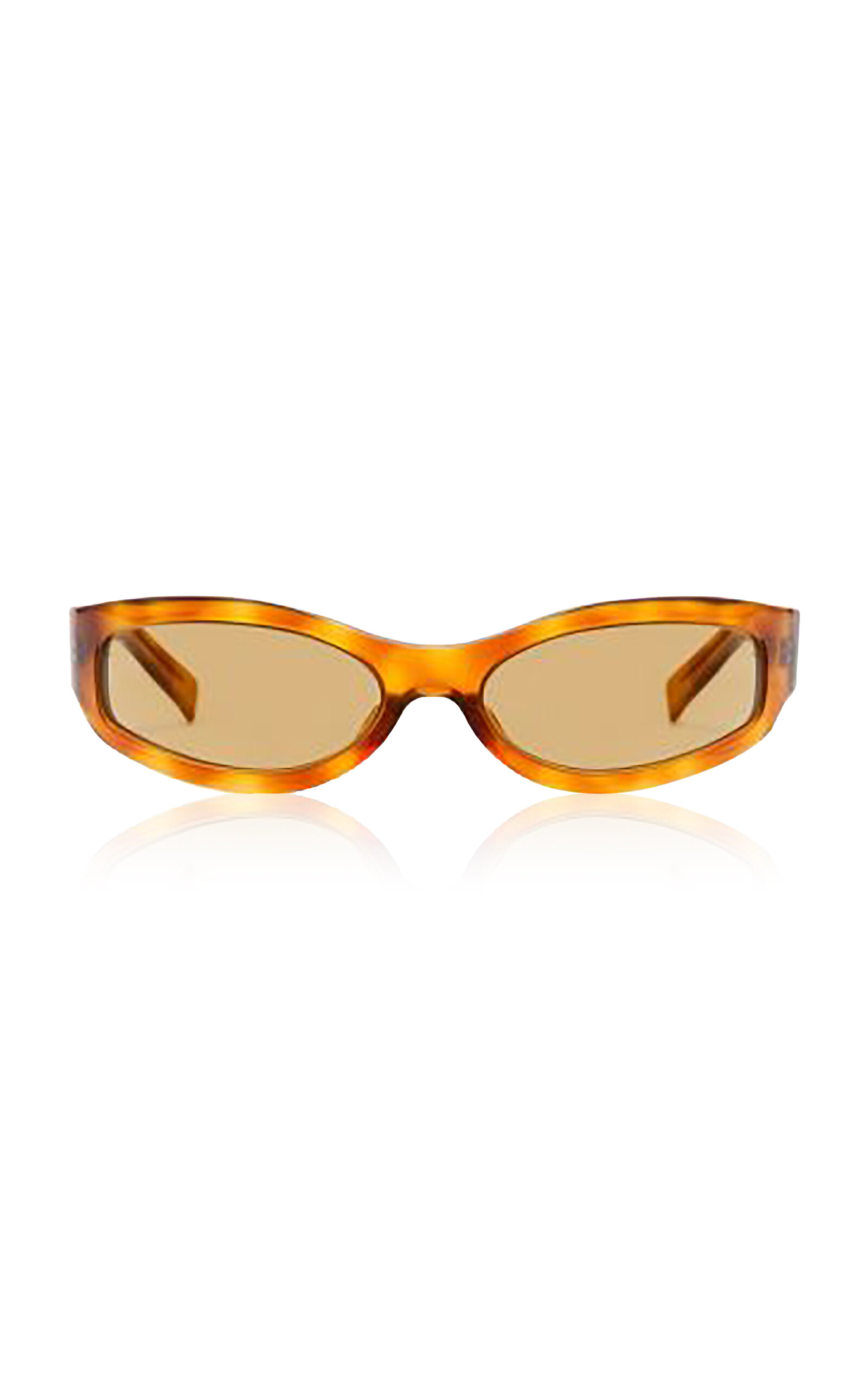 Magda Butrym Magda Butrym Tortoise Light Brown Slim Sunglasses