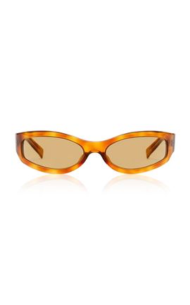 Magda Butrym Magda Butrym Tortoise Light Brown Slim Sunglasses