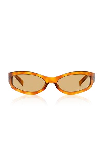 Magda Butrym Magda Butrym Tortoise Light Brown Slim Sunglasses