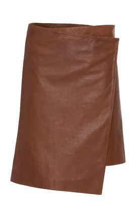 Magda Butrym Magda Butrym WrapFront Leather KneeLength Skirt