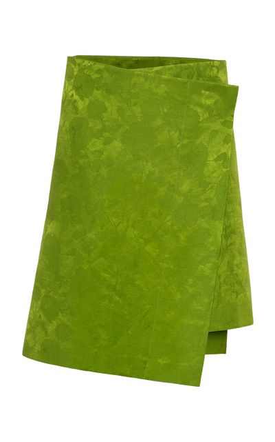 Magda Butrym Magda Butrym WrapFront LinenSilk Midi Skirt