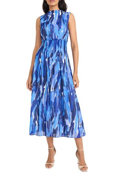 Maggy London Maggy London Abstract Print Crepe Chiffon Dress