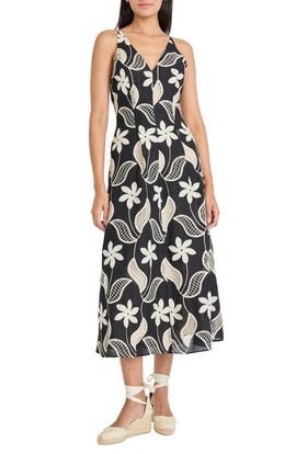 Maggy London - Floral Embroidered Tulle Dress in Lavender/Green at Nordstrom