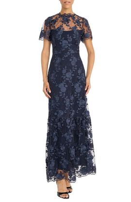 Maggy London Maggy London Embroidered Tiered Gown
