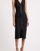 Maggy London Maggy London Leather Trim Sleeveless Midi Dress - 1