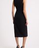 Maggy London Maggy London Leather Trim Sleeveless Midi Dress - 2