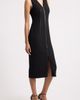 Maggy London Maggy London Leather Trim Sleeveless Midi Dress - 3