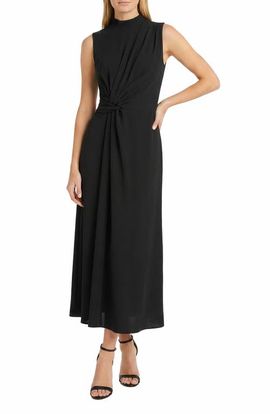 Maggy London Maggy London Pleated Sleeveless A-Line Dress