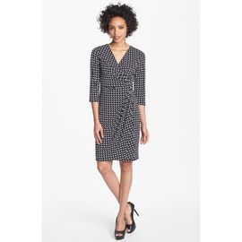 Maggy London Maggy London Print Matte Jersey Wrap Dress