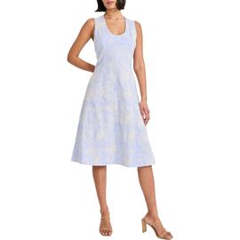 Maggy London Maggy London Sleeveless Cotton Blend Midi Dress