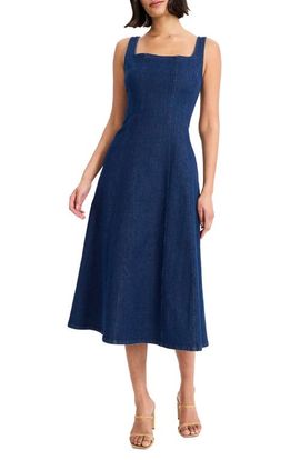 Maggy London Maggy London Sleeveless Denim Midi Dress