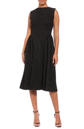 Maggy London Maggy London Sleeveless Metallic Midi Dress