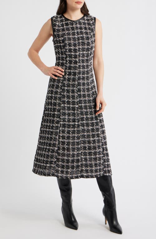 Maggy London Maggy London Tweed Sleeveless Fit & Flare Midi Dress