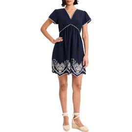 Maggy London Maggy London V-Neck Cotton Minidress