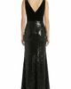 Maggy London Maggy London Velvet & Sequin Gown - 2