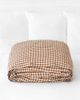 MagicLinen MagicLinen Linen Duvet Cover in Cinnamon Gingham at Urban Outfitters - 2