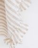 MagicLinen MagicLinen Linen Ruffle Trim Tea Towel in Striped In Natural at Urban Outfitters - 2