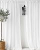 MagicLinen MagicLinen Tie Top Linen Curtain Panel in White at Urban Outfitters - 2
