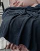 MagicLinen MagicLinen Waffle Blanket in Dark Gray at Urban Outfitters - 1