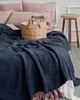MagicLinen MagicLinen Waffle Blanket in Dark Gray at Urban Outfitters - 3