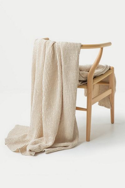 MagicLinen MagicLinen Waffle Throw in Vanilla at Urban Outfitters