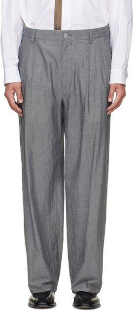 Magliano Magliano Gray Zipped Double Pleats Trousers