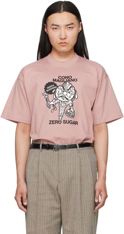 Magliano Magliano Pink 'Gusto Sciopero' T-shirt