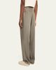 Magliano Men's Lyocell Peoples Pleated Wide-Leg Pants - 3