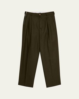 Magliano Men's Signature Wool Double-Pleat Pants