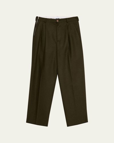 Magliano Men's Signature Wool Double-Pleat Pants
