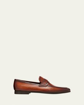 Magnanni Men's Daniel Leather Penny Loafers