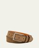 Magnanni Men's Eastwood Textured Suede Leather Belt, Taupe - 1