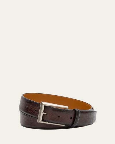 Magnanni Men's Rocas Pebbled Leather Belt
