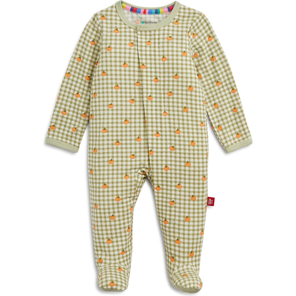 Magnetic Me Magnetic Me Baby Pumpkin Plaid Footie