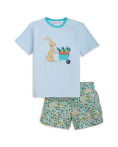 Magnetic Me Magnetic Me Boys' Bunny Garden Magnetic Top & Shorts Set