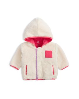 Magnetic Me Magnetic Me Girls' Faux Sherpa Jacket With Stripe Rib