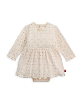 Magnetic Me Magnetic Me Girls' Heart & Bow Pointelle Bodysuit Dress
