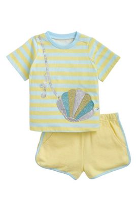 Magnetic Me Magnetic Me Kids' Fidget Appliqué Cotton Jersey T-Shirt & Shorts Set