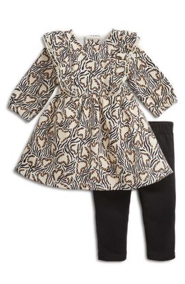 Magnetic Me Magnetic Me Kids' Wild Side French Terry Dress & Leggings Set