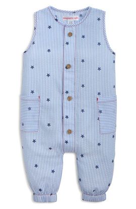 Magnetic Me Magnetic Me Seersucker Stripe Sleeveless Romper 